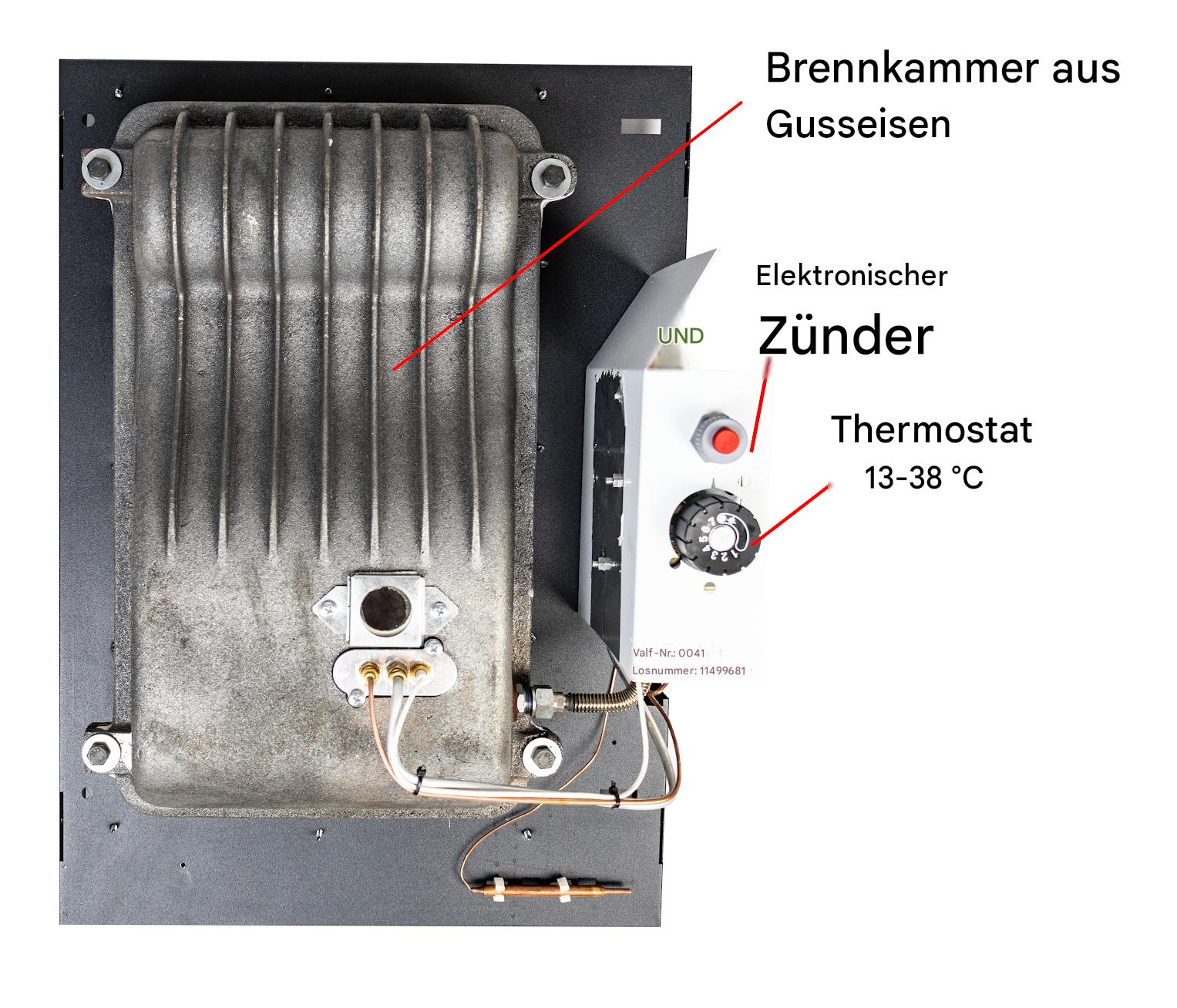 Gusseisene Brennkammer